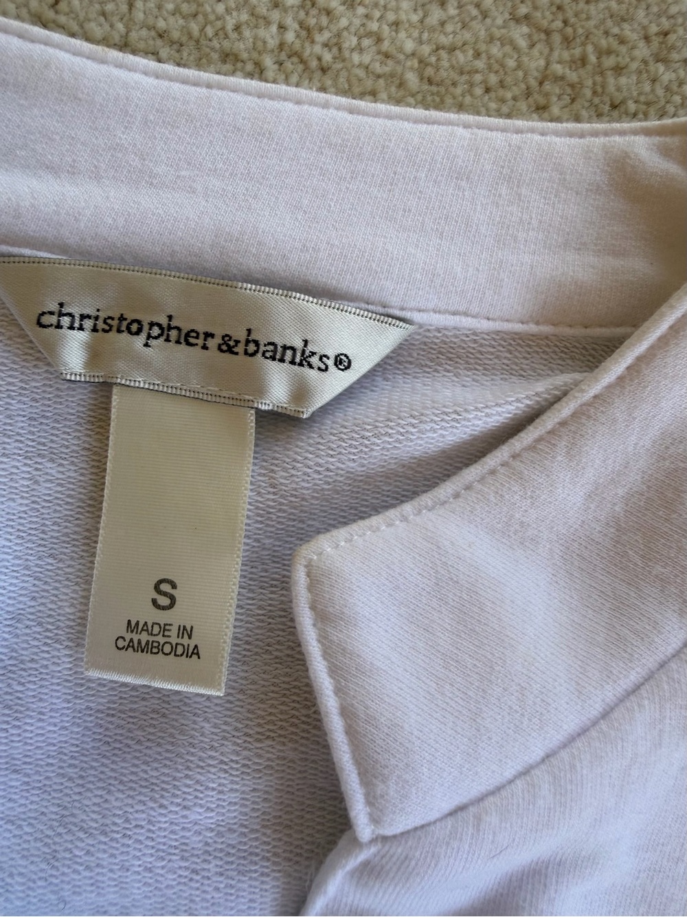 Christopher & Banks White Ruffle-Trim Button Jacket - Picture 2 of 12